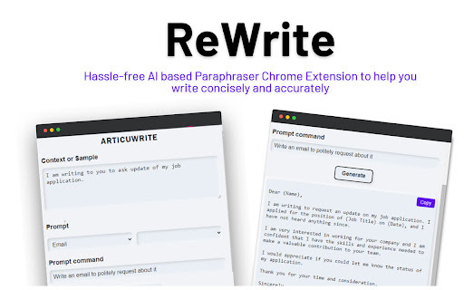 Rewrite - Chrome Extension: AI Tool for Text Refinement