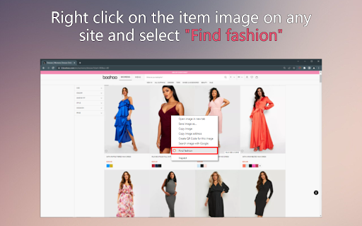 FindFashion - Chrome Extension: AI tool to search clothes via images on AliExpress & ASOS