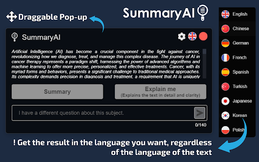 SummaryAI - Chrome Extension: Revolutionize browsing with the ultimate AI tool