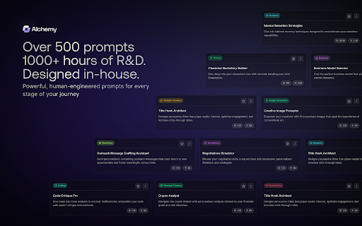 Alchemy for ChatGPT - Chrome Extension: AI tool for ChatGPT