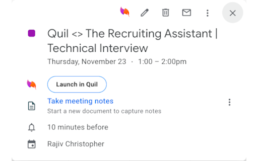 Quil - Chrome Extension: AI Tool for Interviews