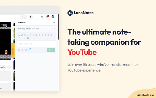 LunaNotes: Elevate YouTube learning with AI