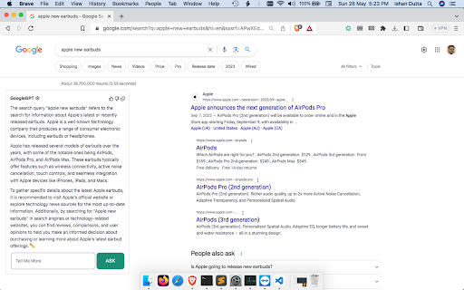ChatGPT on Google Extension: AI Tool for Smarter Searches