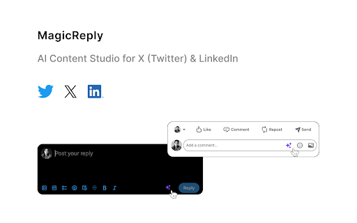 MagicReply: AI Tool for Twitter & LinkedIn Posts