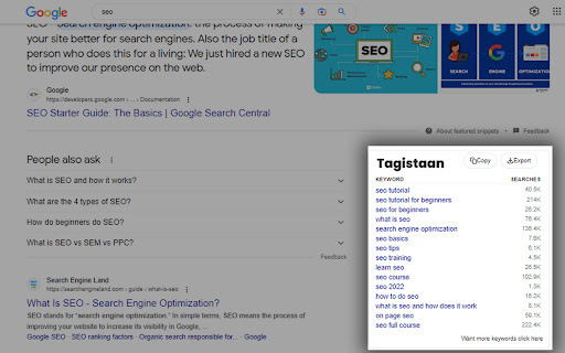 Tagistaan - Chrome Extension: Free AI SEO Tool