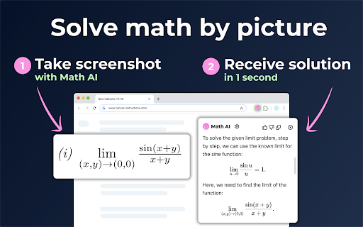 Math AI - Chrome Extension: AI Tool for Instant Math Solutions & Tutoring
