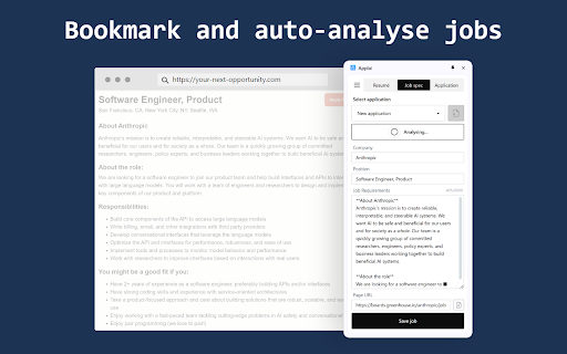 Applai - Chrome Extension: AI Tool for Job Applications