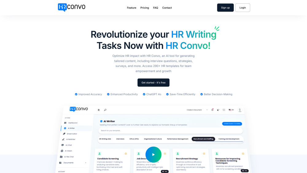 HR Convo AI: AI Platform for HR Professionals