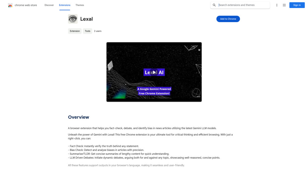 Lexal Gemini Extension: AI Tool for Smarter Browsing