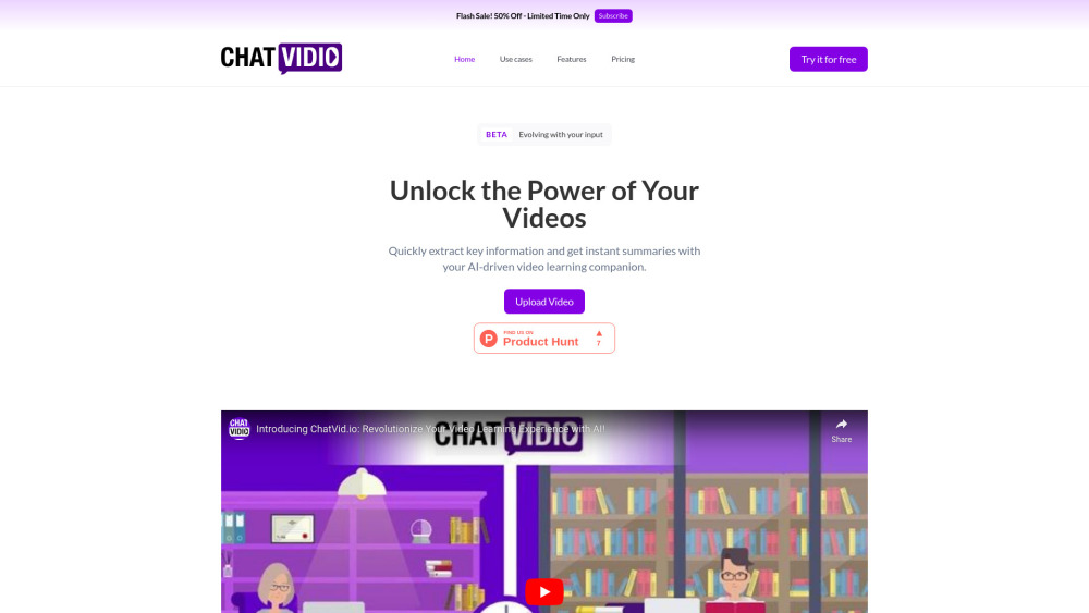 ChatVid.io: AI Tool for Video Content Insights