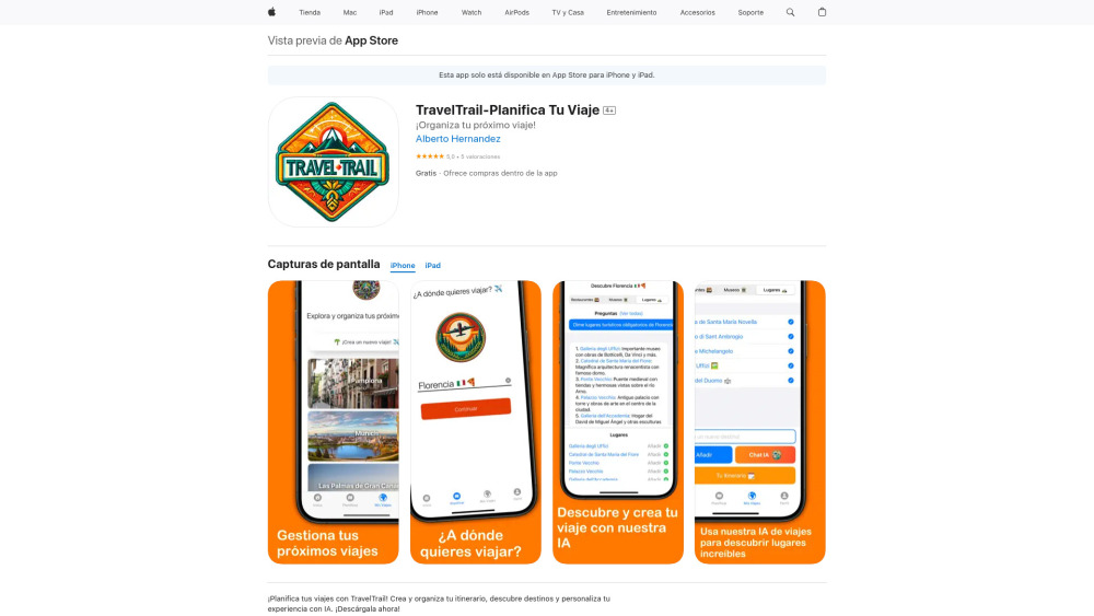 TravelTrail-Planifica Tu Viaje: AI Tool for Dream Destinations