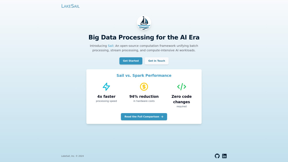 LakeSail: AI Tool for Big Data and AI Workloads