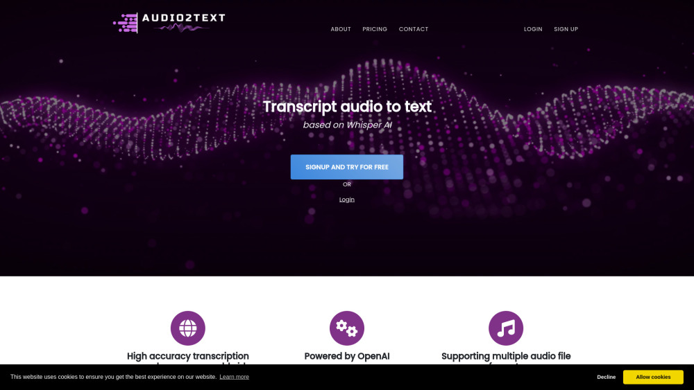 Audio2Text: AI Tool for High Accuracy Transcription