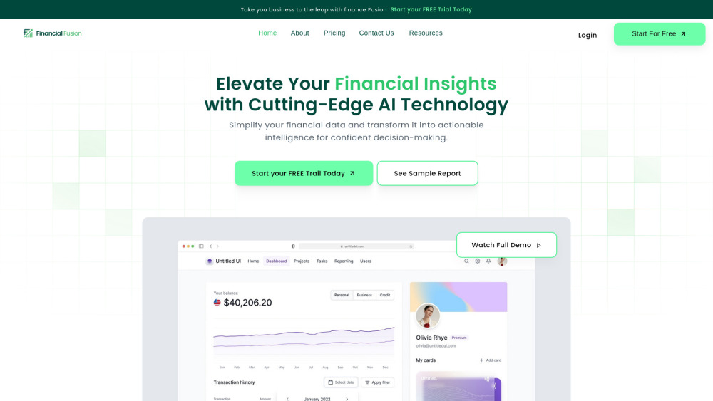 Financial Fusion: AI Tool for Effective Financial Management