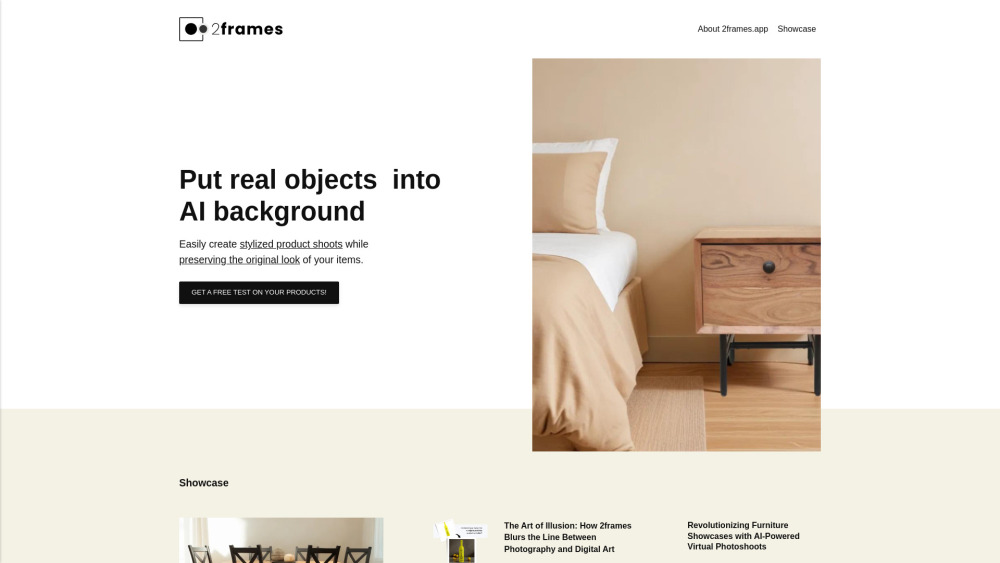 2frames.app: AI Tool for Stylized Product Photoshoots