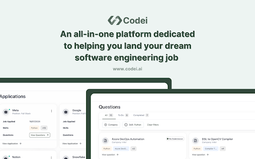 Codei - Chrome Extension: AI Tool for Job Applications & Interview Prep