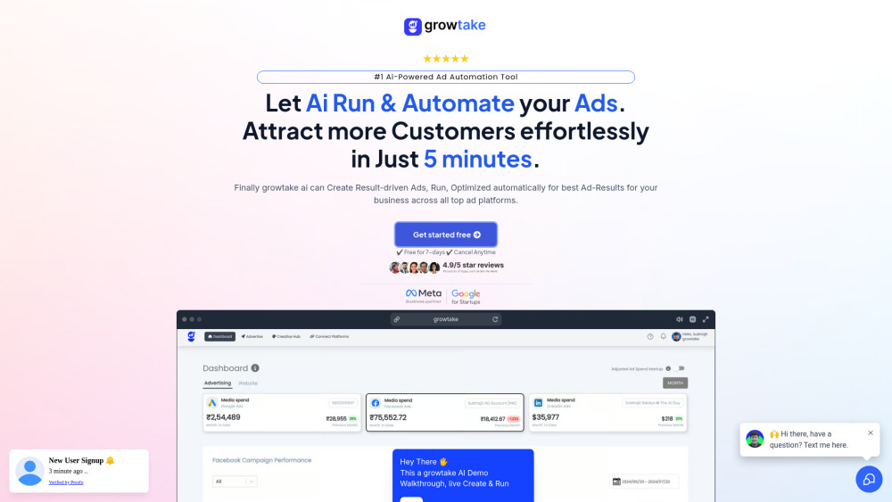 Growtake AI: AI Tool for Ad Campaign Automation