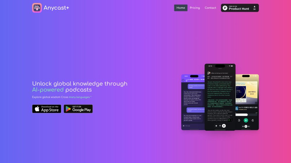 Anycast+: AI Tool for Global Podcast Listening & Interaction