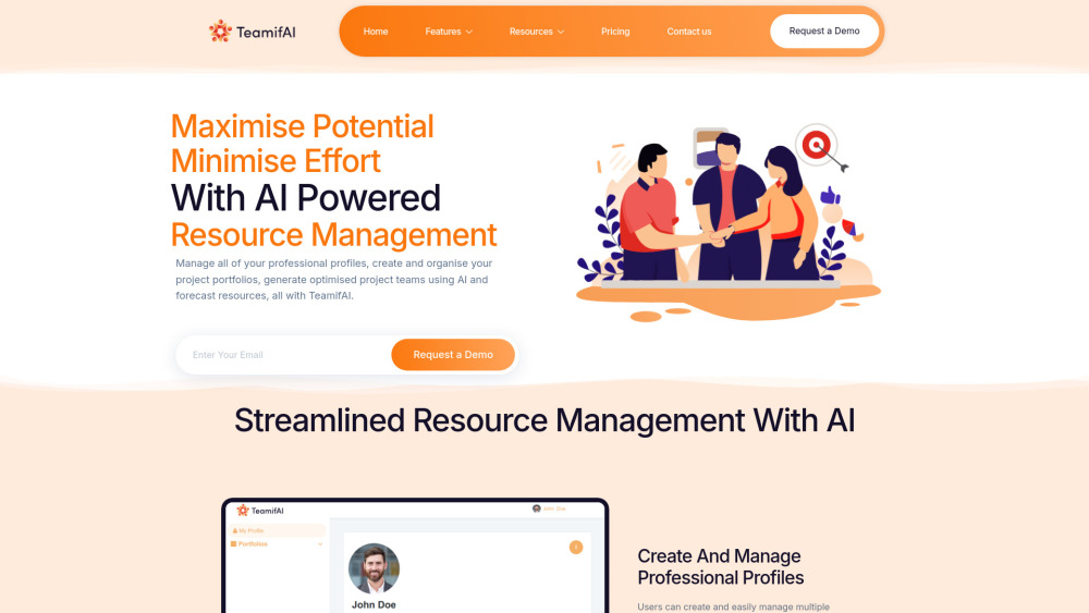 TeamifAI: AI-powered resource management for professional services