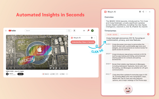 Wayin AI - Chrome Extension: Free Video Copilot & Chat Summaries