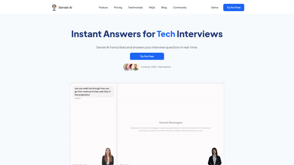 Sensei AI: AI Tool for Job Seekers' Interviews