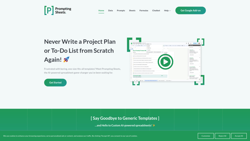 Prompting Sheets: AI Tool for Customized Project Pl...