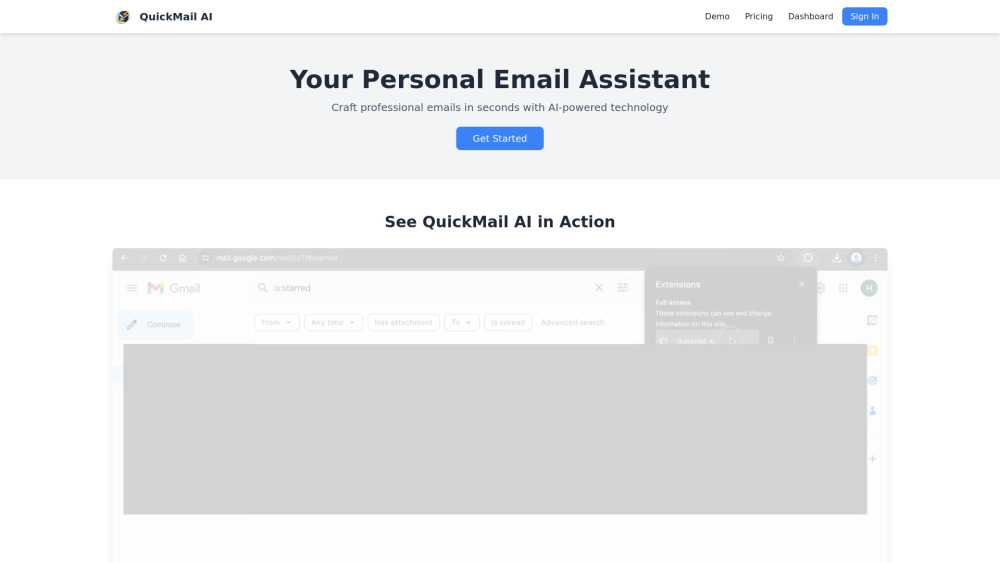 QuickMail AI: AI Tool for Fast Email Drafting