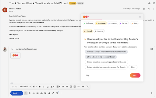 MailWizard.ai for Gmail: AI email assistant & Chrome Extension