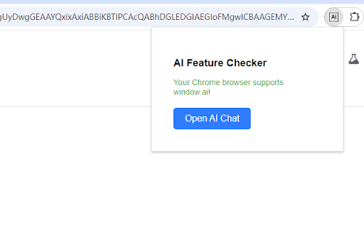 AI Feature Checker - Chrome Extension: ai tool to verify AI support in Chrome