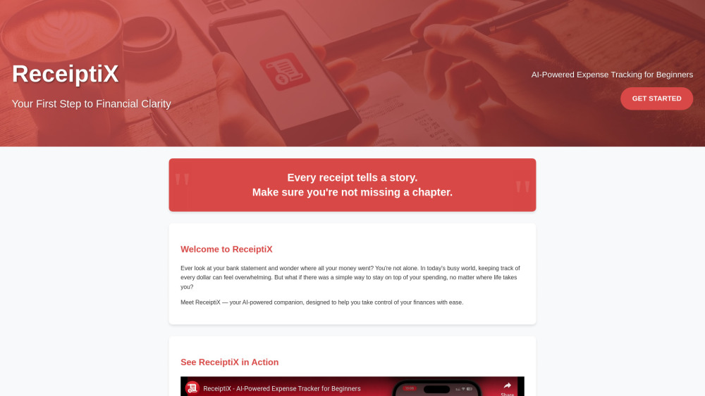 ReceiptiX: AI Tool for Personal Expense Tracking