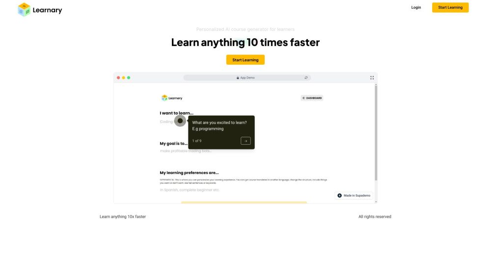 Learnery: AI Tool for Personalized Courses