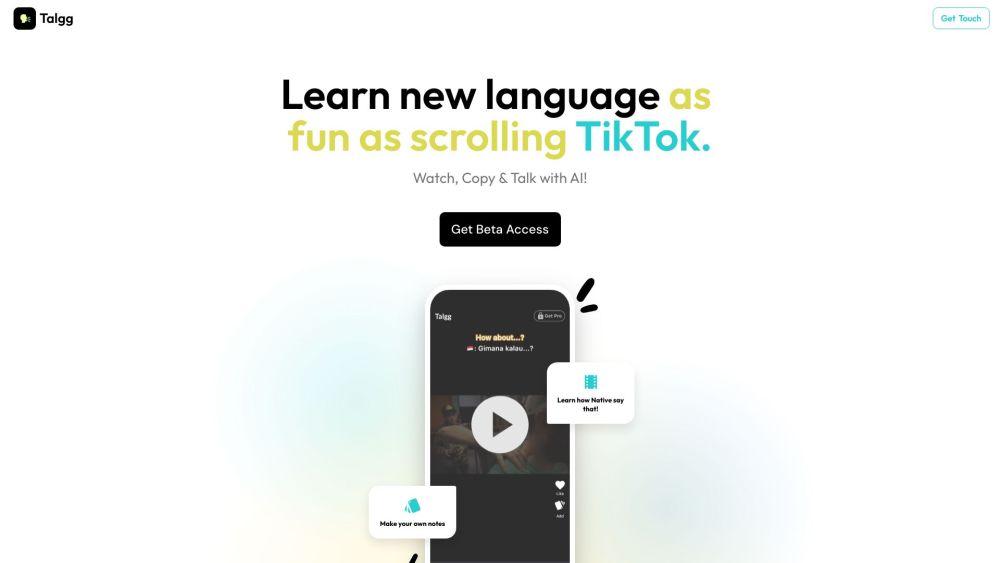 Talgg: Language Learning Platform with AI Tool