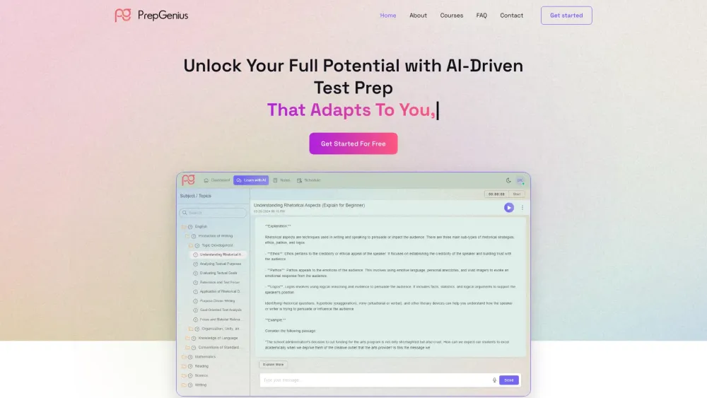 PrepGenius: AI Tool for Smart Test Prep Success