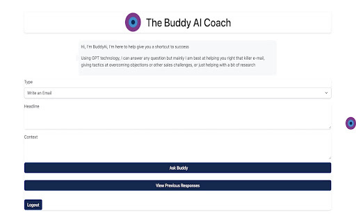 BuddyGPT - Chrome Extension: AI Coach for BuddyCRM