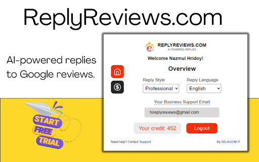 ReplyReviews - Chrome Extension: AI Tool for Google