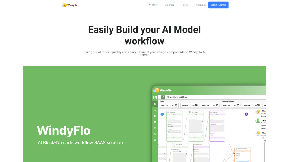 WindyFlo: AI Tool for LLM Import & Agents