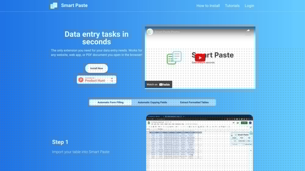 Smart Paste: AI Tool for Fast Data Entry on Web Apps