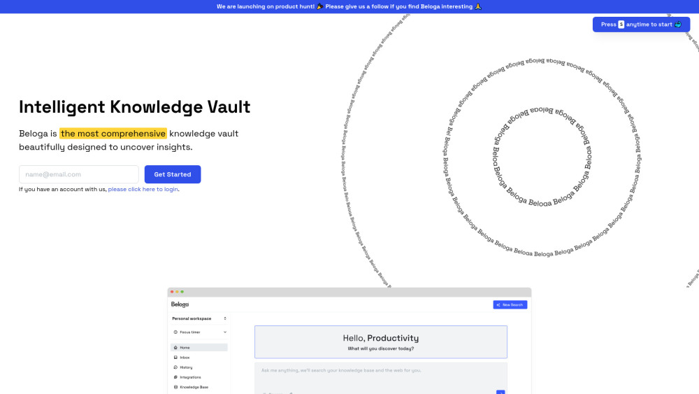 Beloga: AI Tool for Insights – Product Name