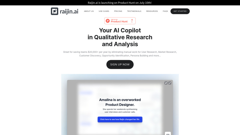 Raijin.ai: AI Tool for Customer Discovery