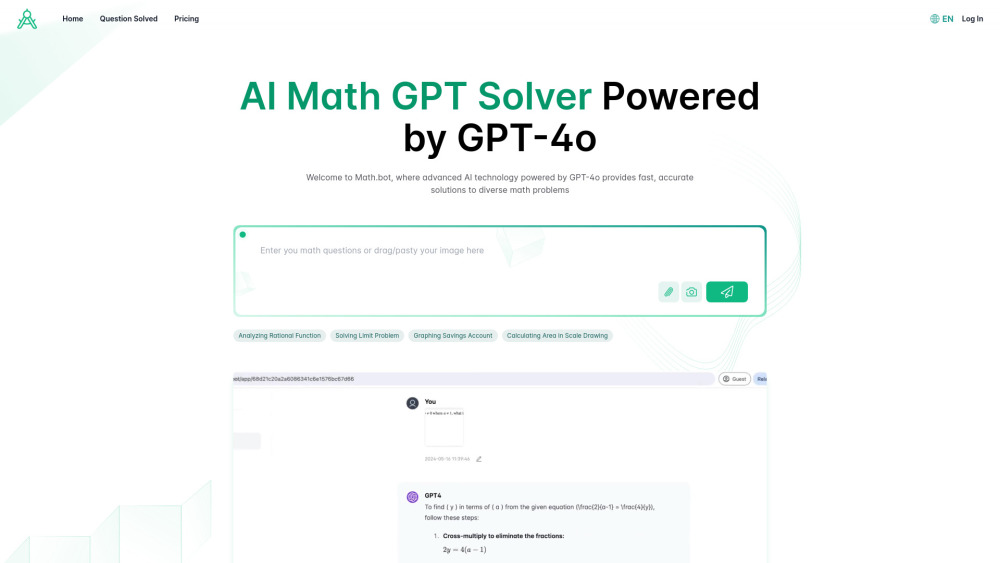 Math.bot: AI Tool for Instant Math Solutions