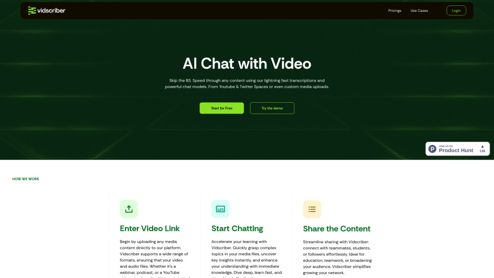 Vidscriber: AI Tool for Interactive Media Chats