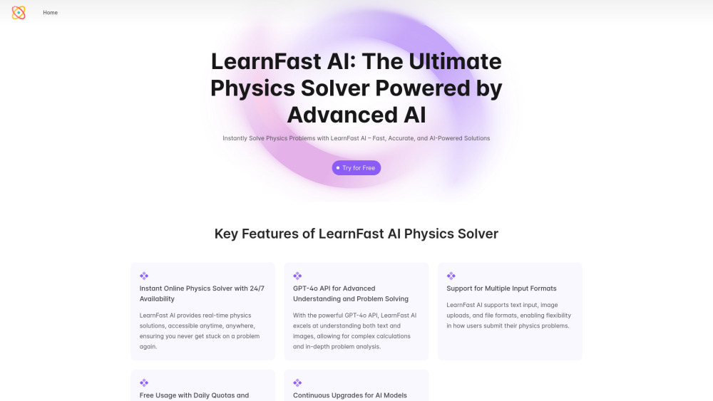 LearnFast AI: AI Tool for Physics Problem Solving