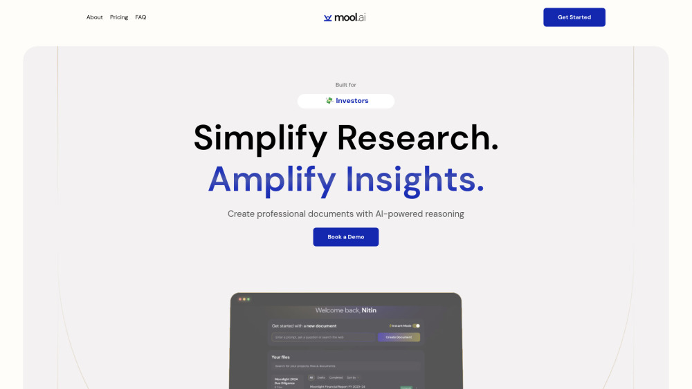 Mool.AI: AI Tool for Fast Research & Docs