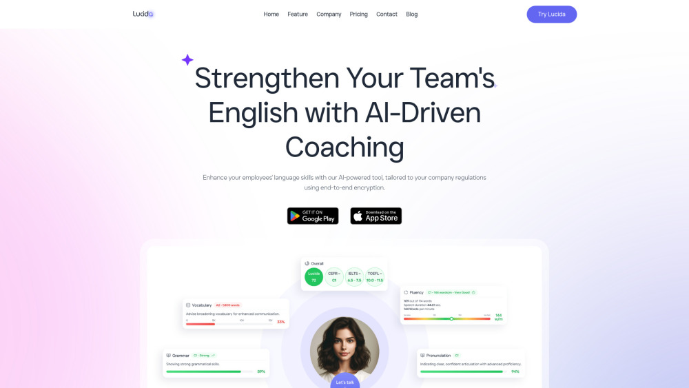 Lucida AI: AI Tool for Employee English Training