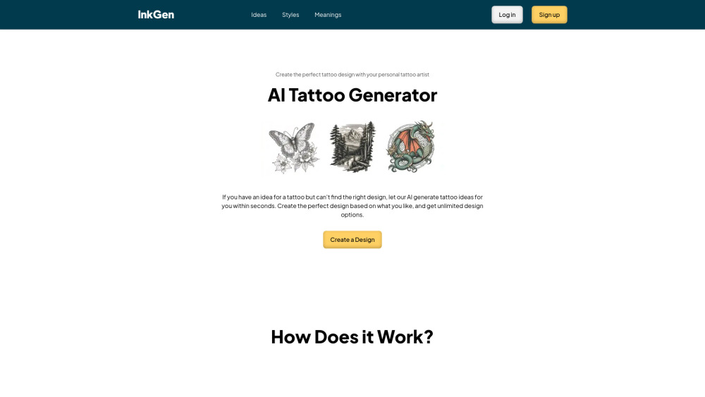 InkGen: AI Tool for Custom Tattoo Design