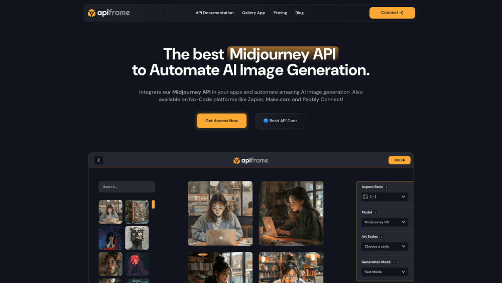 Midjourney API by APIFRAME: AI Tool for Automated Image Generation