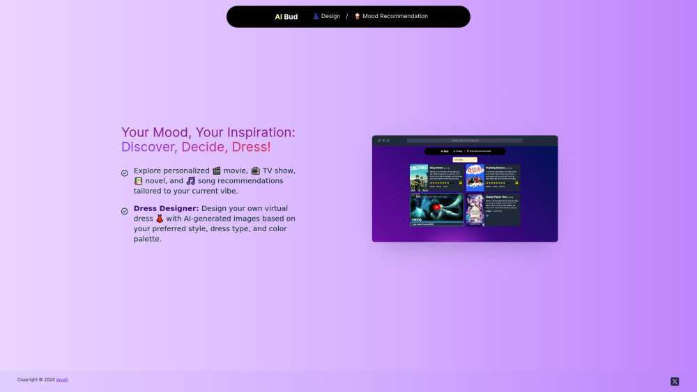 AiBud: AI Tool for Fashion & Entertainment