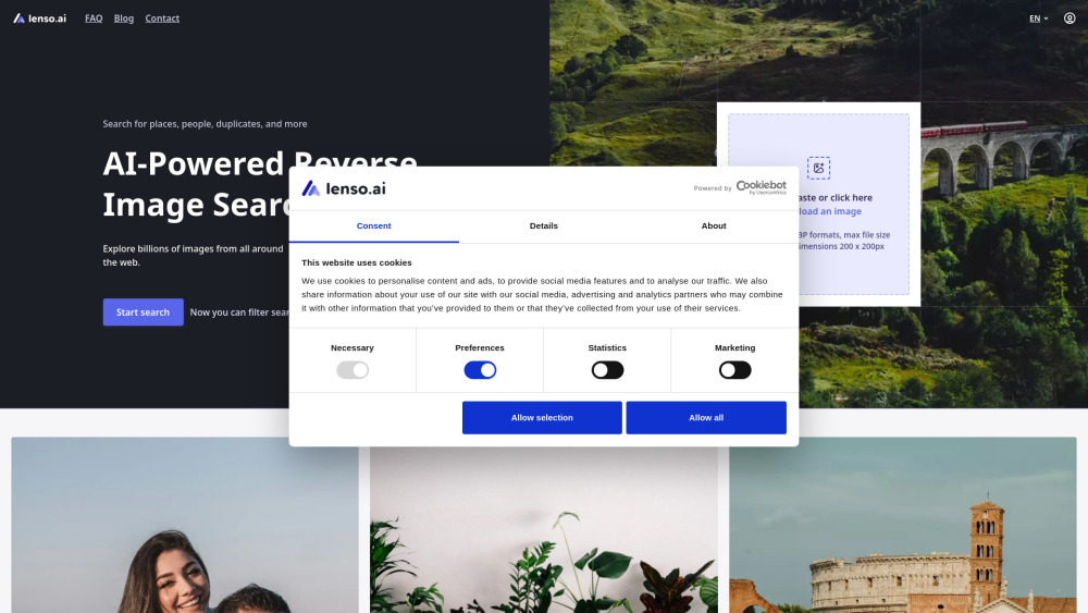 Lenso.ai: AI Tool for Reverse Image Search