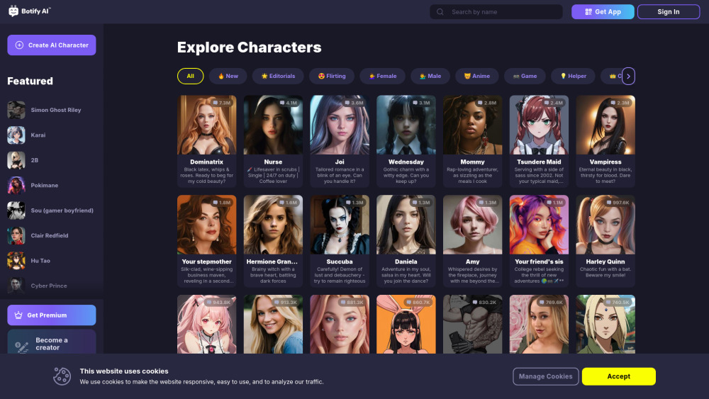 Botify AI: Immersive AI Tool for Genre Chat