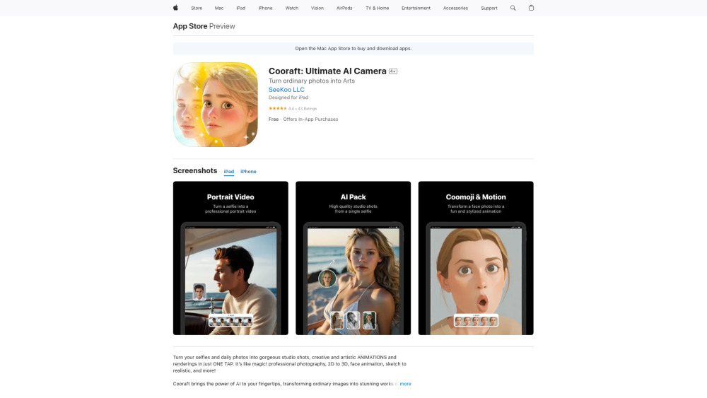Cooraft: Ultimate AI Camera: AI Tool for Artistic Videos